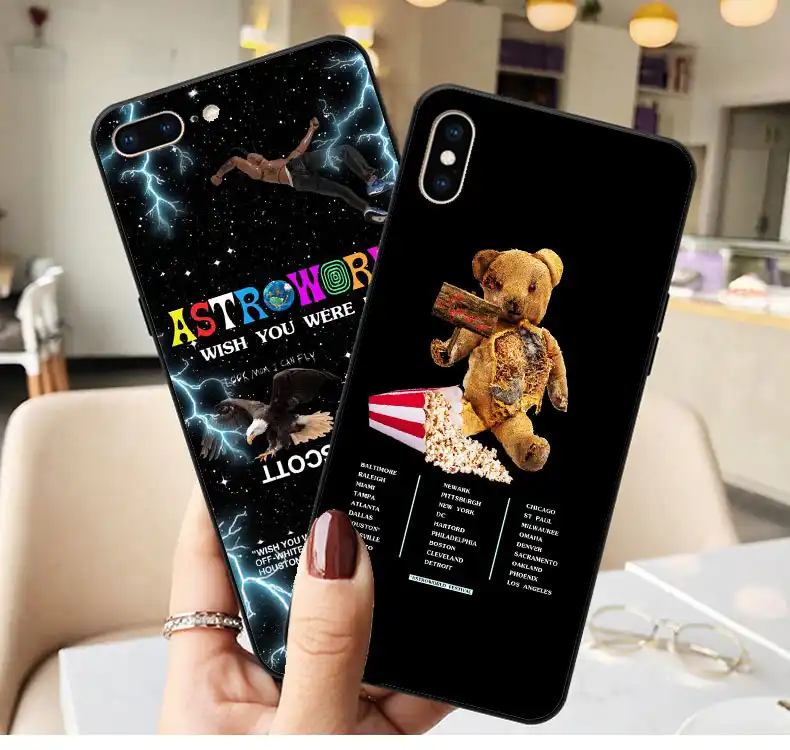 travis scott astroworld Tempered Glass Phone Case For iPhone