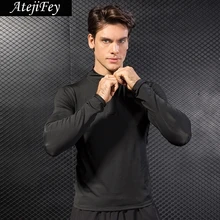 AtejiFey пикантные с длинным рукавом на молнии дышащий йога облегающая футболка Топы для фитнес-тренировки Для женщин кроссовки quick dry бег