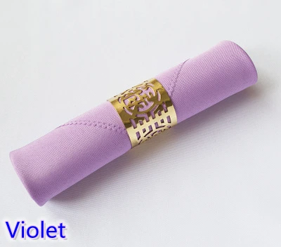 

Violet colour Table napkin plain polyester napkin for wedding hotel and restaurant table decoration wrinkle and stain resistant