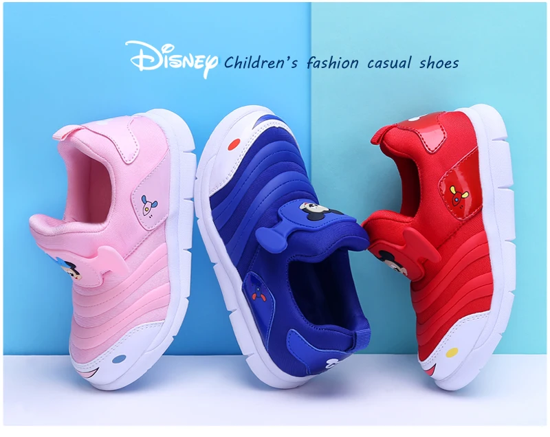 Disney/детская повседневная обувь для мальчиков и девочек; нескользящая обувь с мягкой подошвой для малышей; Новинка; сезон весна-осень; противоскользящая обувь для детей; Размеры 22-30