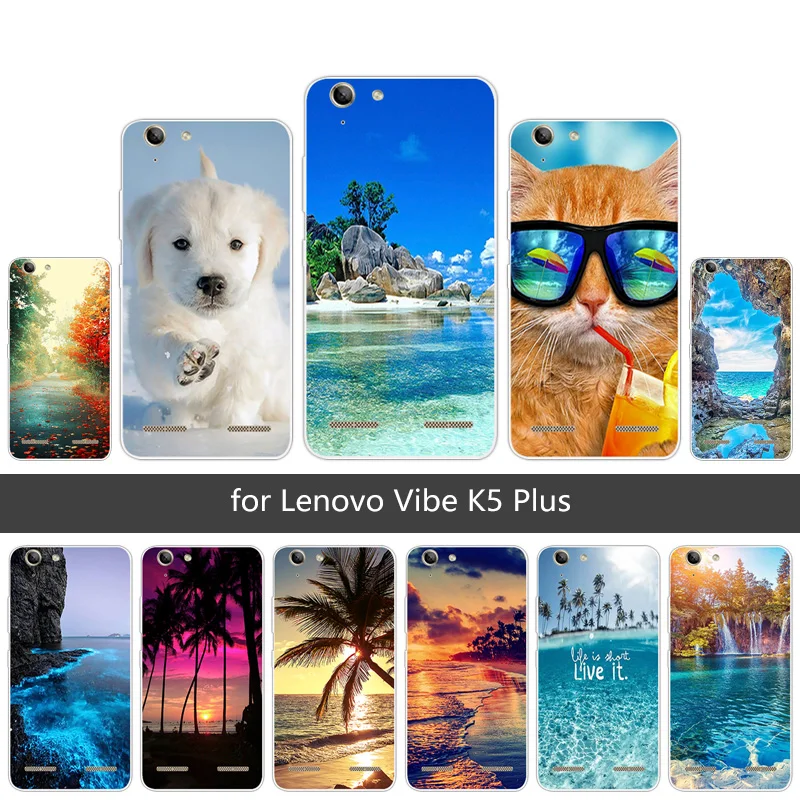 

for Lenovo Vibe K5 Plus Lemon 3 A6020 Transparent Scen Phone Cases Soft TPU Silicon Case Customize For Lenovo A 6020 Capa