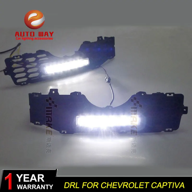 12 В 6000 К светодиодный DRL Дневной ходовой светильник чехол для Chevrolet Captiva 2008-2010 противотуманная фара рамка противотуманный светильник для автомобиля