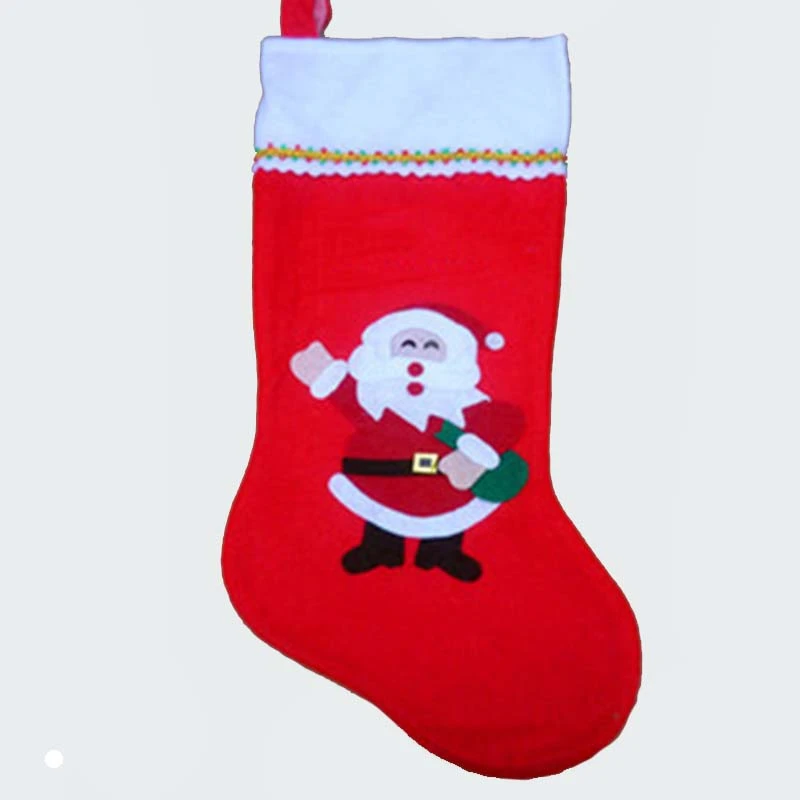 47cm 18 5 Inch Felt Large Christmas Stocking Kid Xmas Stocking Children Gift Bag Candy Bags Stockings Gift Holders Aliexpress