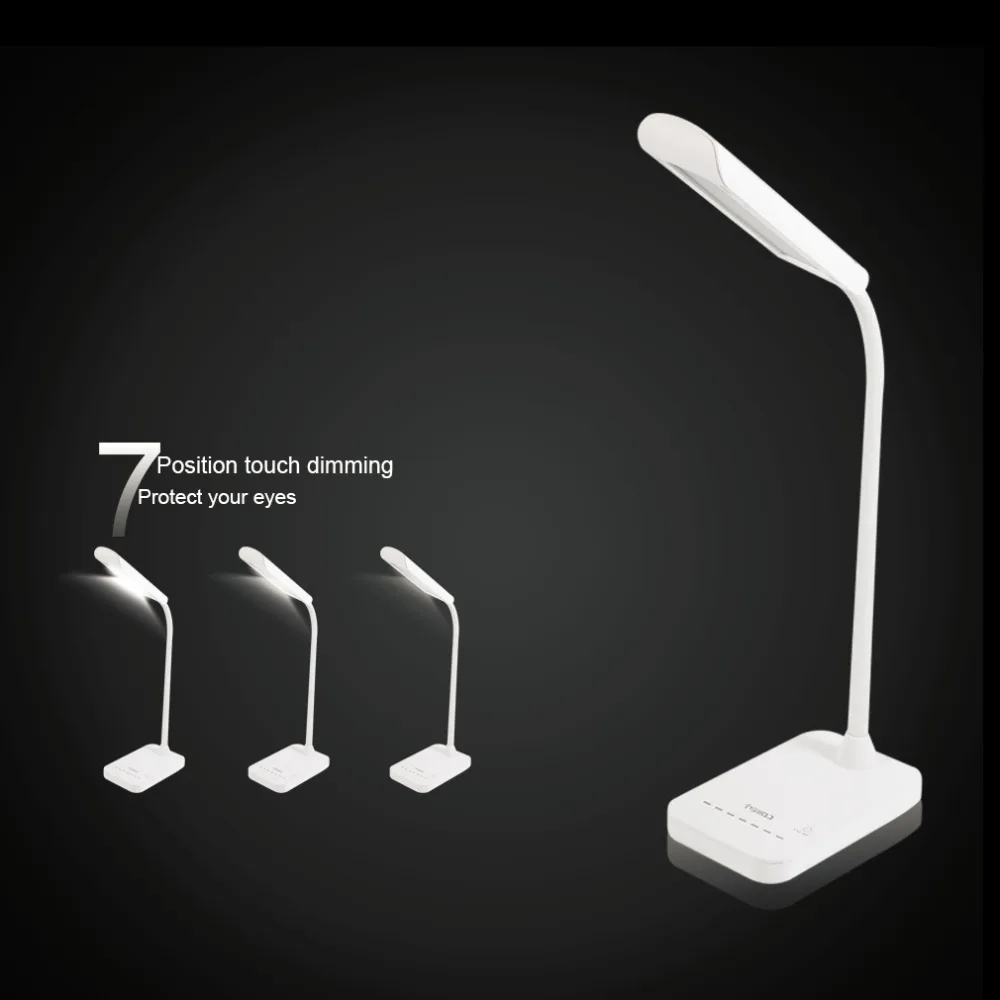 

Modern Creative Color Change LED Desk Table Lamp Night Light 7W Eye Protection White Reading Lamp