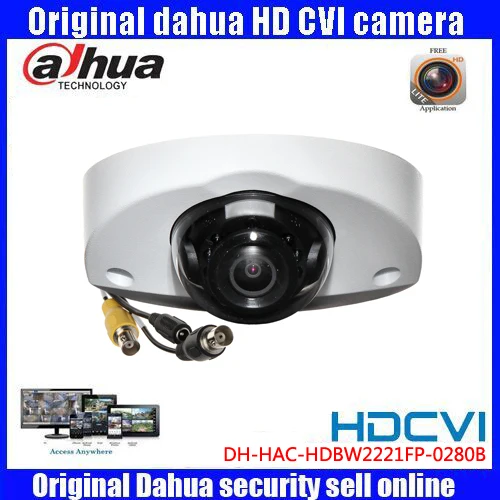 

HD1080p Dahua HDCVI Camera 2MP DH-HAC-HDBW2221FP-0280B IR Dome Security Camera CCTV IR distance 20m