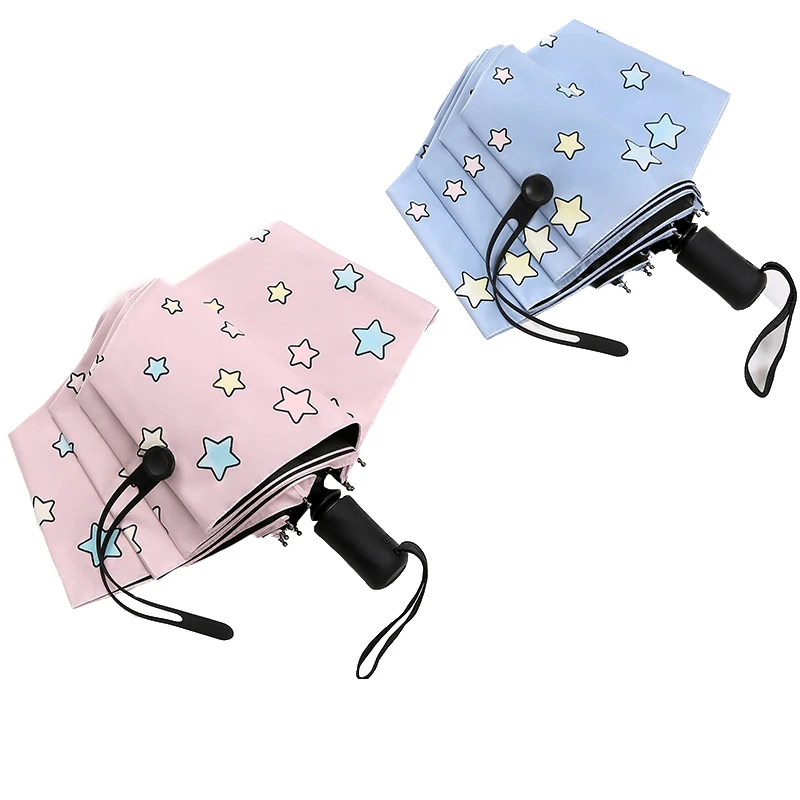 

Magic Automatic Umbrella Rain Women Romantic 3 Folding Sunn Umbrellas Anti-UV Female Princess Parasol Auto Windproof Paraguas