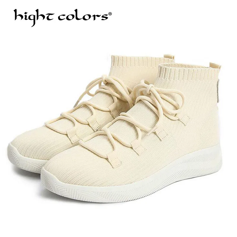 

2018 Women Winter Boots Stretch Fabric Elastic Boots Tube Winter Snow Women Boots Fashion Low-heeled Socks Boots Plus Size 35-40