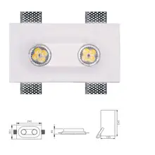 Экологичный холодный Гипсовый светильник с 5 Вт Светодиодный светильник, точечный светильник с двойным отверстием, чистый белый гипсовый Точечный светильник, светодиодный светильник