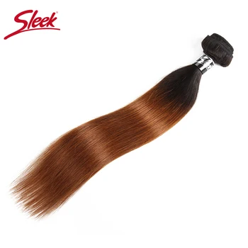 

Sleek Ombre Peruvian Hair Straight 1B/30 Human Hair Weave Bundles Deal Two Tone Remy Hair 3/4 Pcs Weft Extensions 10 to 30 Inch