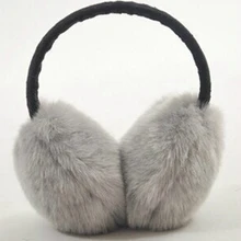 Зимние теплые наушники с искусственным мехом, милые теплые наушники с ушками, меховые наушники с кроличьими ушками для девочек, женские плюшевые наушники