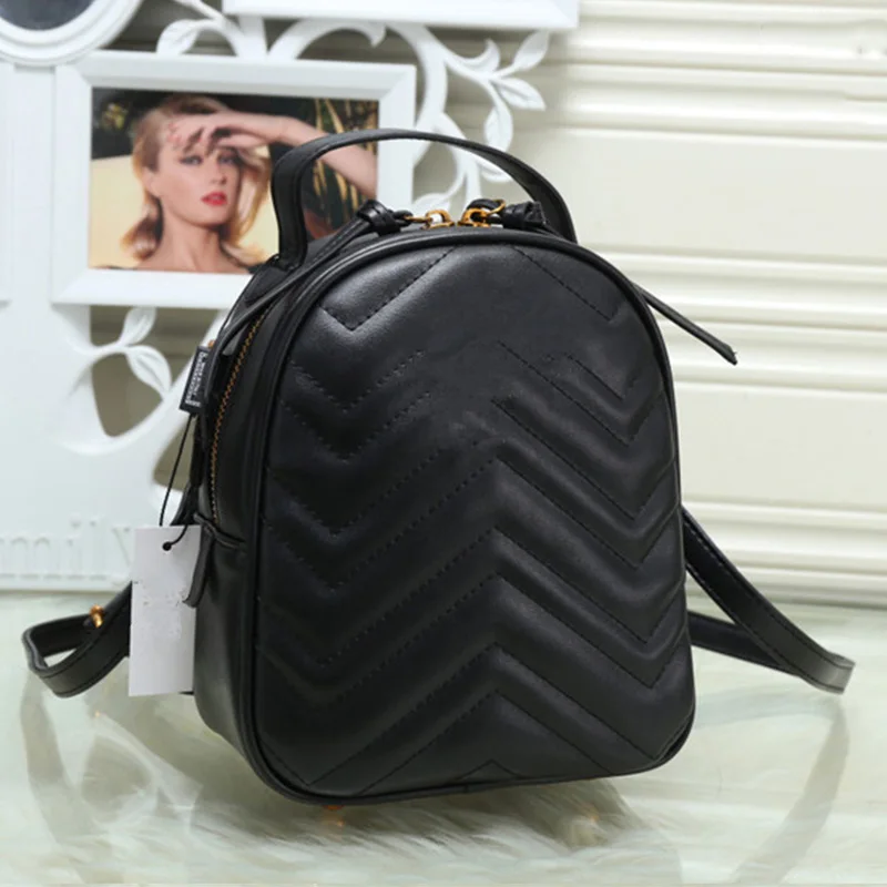 

Luxury Brand Designer Women Backpack PU Leather Shoulder Bag Mini School Bag for Girl Large Capacity Travel Bag GG Mochila