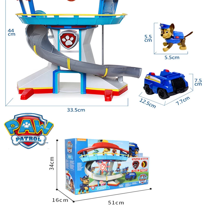 Paw Patrol Dog Toys Set Command Center Aircraft Yacht Ferry Tracker Ryder Patrulla Canina Action Anime Figures Toys For Children