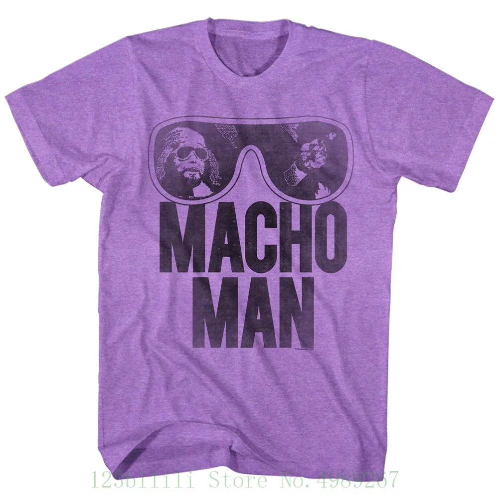 Macho Man Randy Savage Лицензированная футболка для борьбы Размеры Sm-2xl футболки мужская одежда