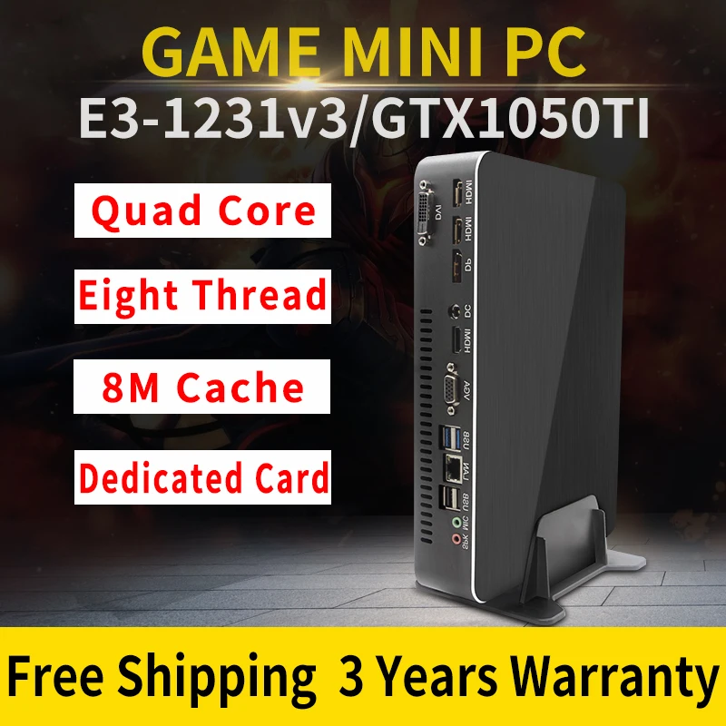 

MSECORE Xeon E3 1231V3 GTX1050TI 4G Dedicated card gaming Mini PC Windows 10 Desktop Computer game pc linux intel Nettop HTPC 4K