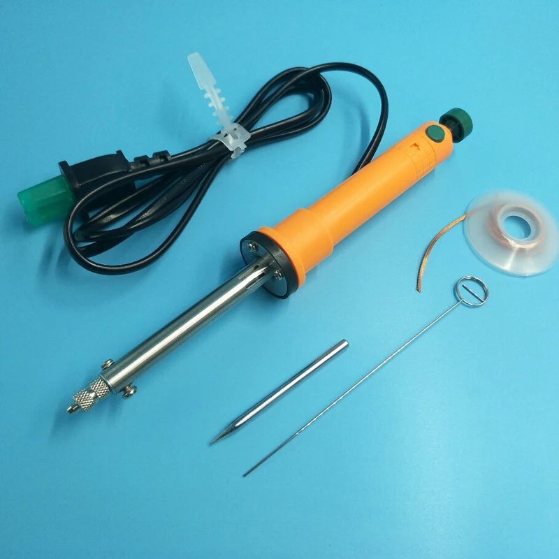 

New 36W 220V Electric Vacuum Solder Sucker Welding Desoldering Pump / Iron Gun SY-365 Color Random with cp-2015 desoldering wire
