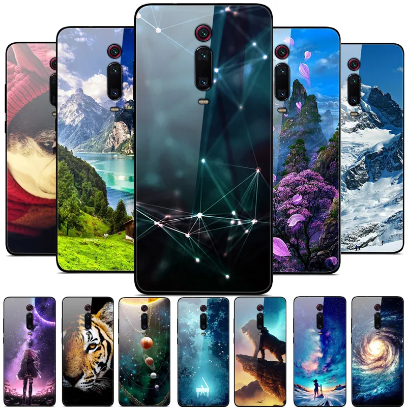 Чехол для Xiaomi Mi 9T Redmi K20 Pro чехол из закаленного стекла Жесткий задней панели