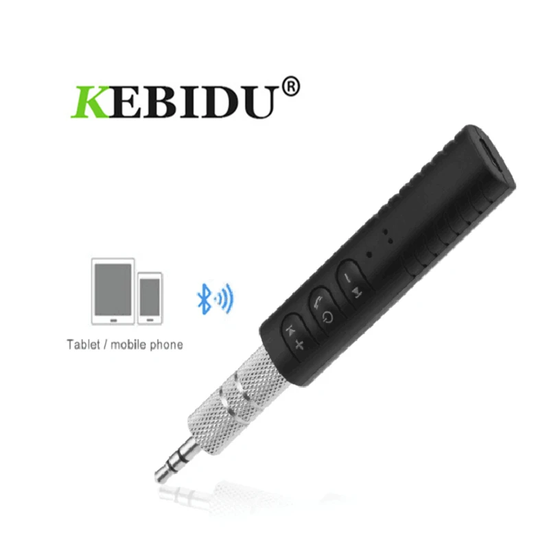 

Kebidu Portable Bluetooth4.1 Receiver Transmitter Audio 3.5mm Jack Bluetooth Car Kit Music Adapter Mini Car AUX