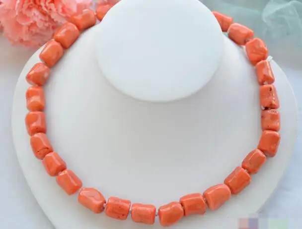 

FREE SHIPPING>@@> 3556 original baroque cylinder pink coral necklace