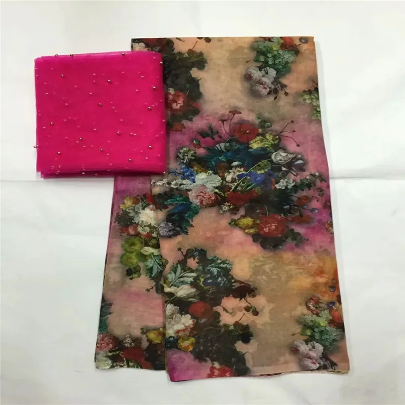 

Latest african wax pattern satin silk fabric for dress creative Digital print wax satin silk fabric 5+2 yards/lot LXE102910