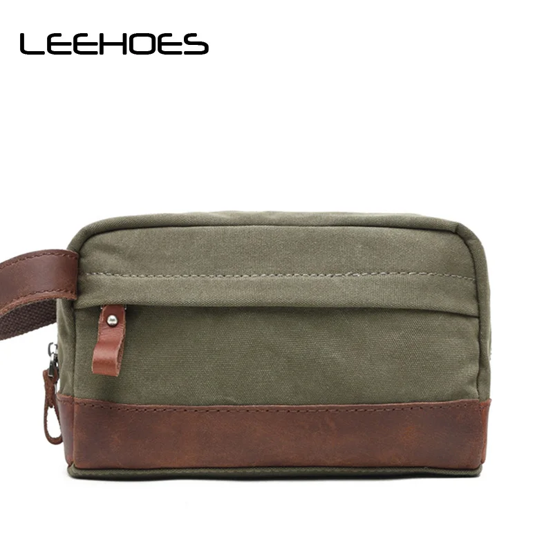 

New Arrival Fashion Small Travel Shoulder Bag Men Messenger Bags Canvas Day Clutch Bag Zipper Business Briefcase Phone Clutches