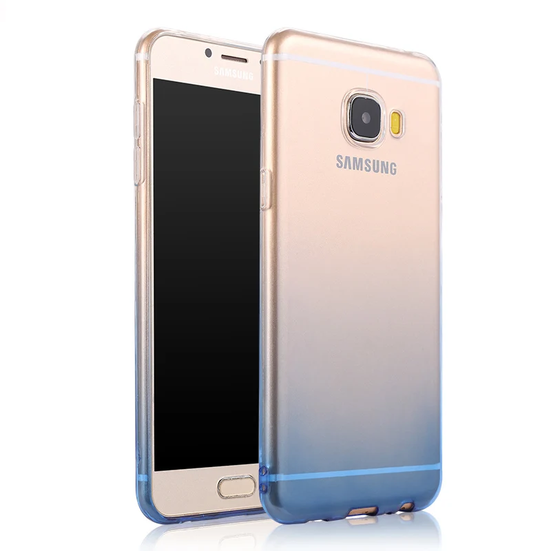

For samsung C9 pro case Transparent soft silicone shell 6.0" ultra thin Color gradient cover c9pro c9000