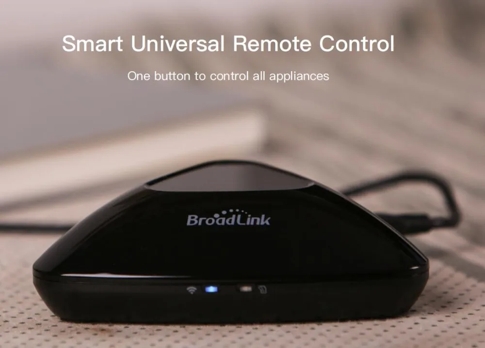 

[Upgraded] Broadlink RM Pro+ WIFI+IR+RF Universal Remote Controller App Control 80,000 IR+RF Home Devices TVs, DVD, Air-Con, RF
