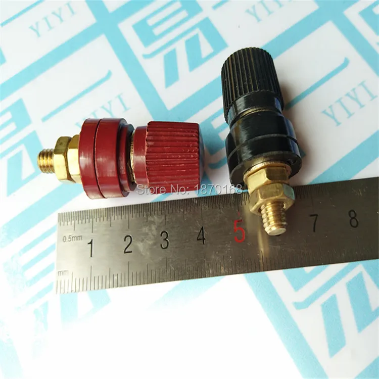 2 Pcs Plastic Shell M8 Male Threaded Diameter Binding Post Terminal 8MM Copper Post 8mm Regulator Welder