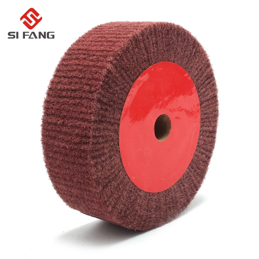 4''/5''/6''/7''/8''/10''/12'' Non woven Scouring Pad Grinding Wheel Red