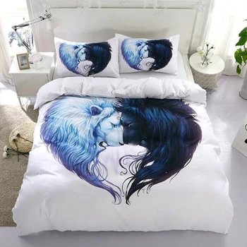 

New Design 3D Animal Couple Bedding Sets 2/3pcs in a bag,Holiday, Birthday Gift(Quilt Cover+Pillowcase)US Twin/Full/Queen/King
