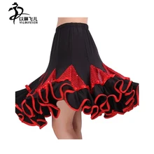 flamenco skirt Latin salsa tango Cha cha Rumba Ballroom Dance Mini Skirt #S8065 /Latin dress