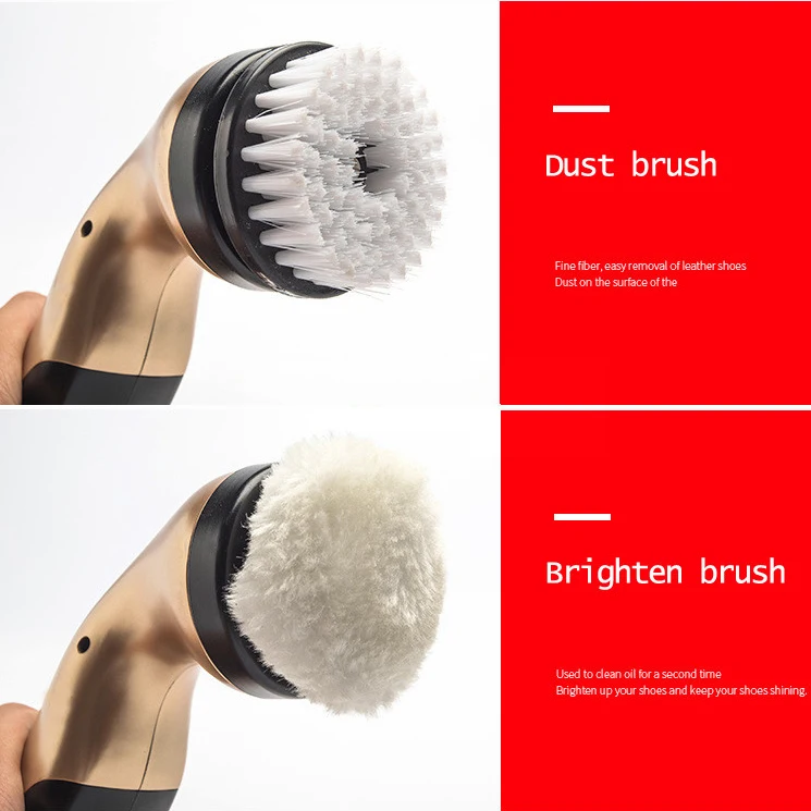Hand-held Portable Chargeable Shoe Polishing Machine Mini Convenient Shoeshine Mechanical Shoe Cleaning Device Useful Shoe Tool 4