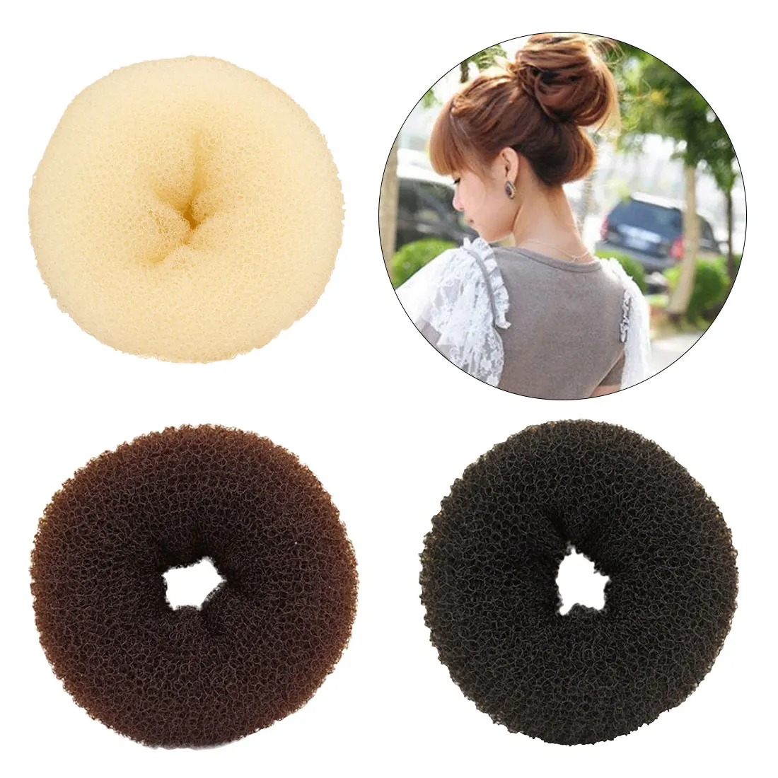 Donuts Hair accessories 3 color Hair Styling Ring Style Dispenser Buns Head Tool Hair Ring headband hair bands for women
