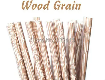 

500 pcs WOOD Paper Straws, Party Decor, Cake Pops, Wood Straws , free shipping