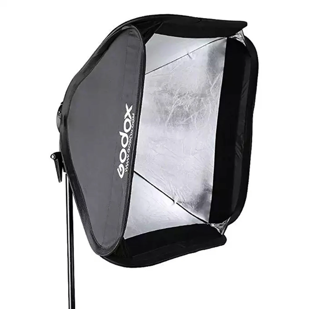 Складной софтбокс Godox 80*80 см 80x80 вспышек + s образный кронштейн держатель Bowens сумка
