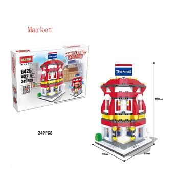 

249PCS Retro Street View European Architecture The Mall 3D Model Building Blocks Compatible Toys