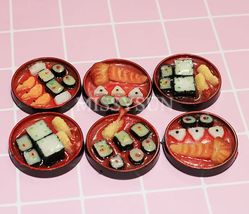 2PCS1/6 Scale Miniature Janpanese Sushi Rice Roll for Dollhouse Decor Pretend food for blyth doll accessories toys
