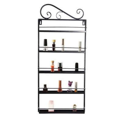 

Best Sale Nail Polish Shelf Wall Mount Rack Stand 5 Tier Organizer Up To 50 Bottles Metal Display Black