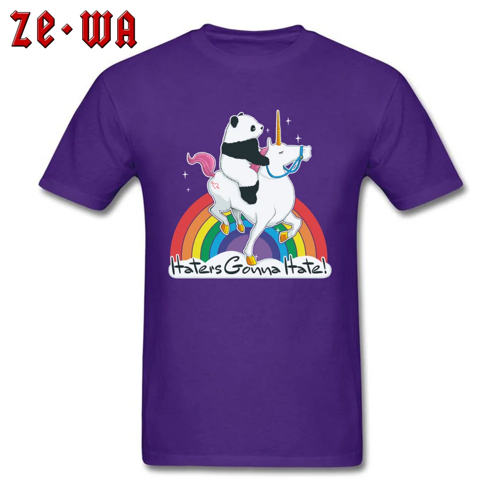 Haters Gonna Hate 2018 Comics Tees O-Neck Summer/Fall 100% Cotton Short Sleeve T Shirts for Men Normal Tshirts Haters Gonna Hate purple