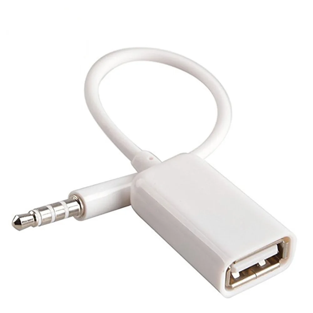 

Etmakit Car 3.5mm Male AUX Audio Plug Jack USB Female Converter Cord Cable MP3 Car Accessories for Phone NK-Shopping