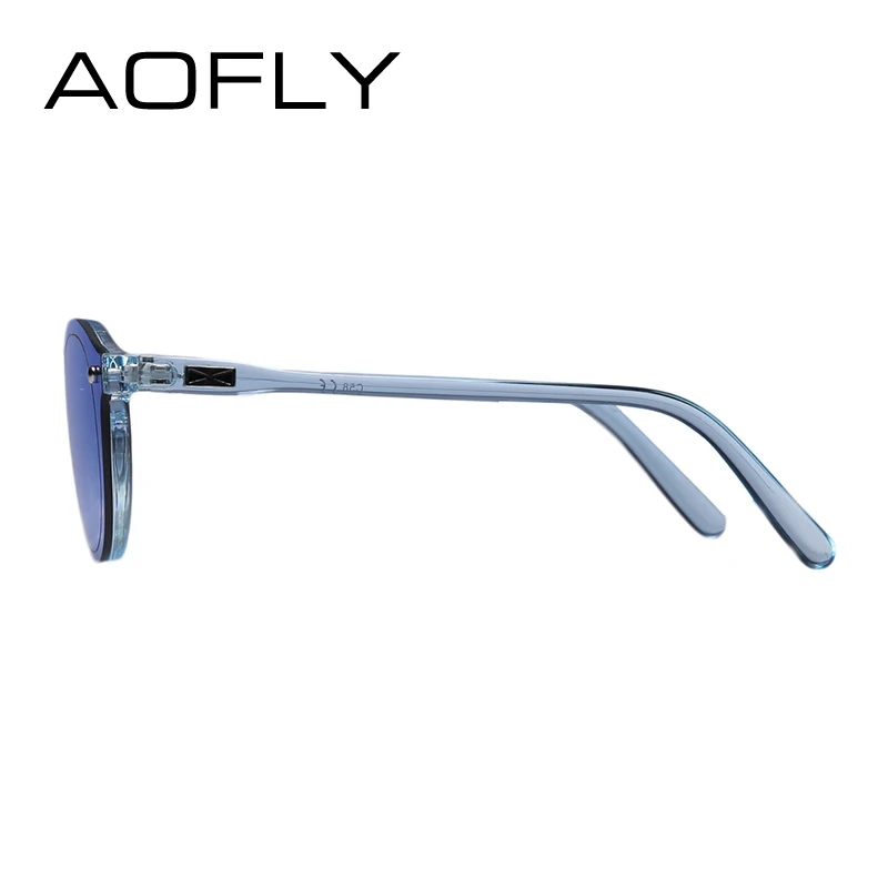 Tanie AOFLY kobiety okulary owalne moda kobieta mężczyźni Retro lustro odblaskowe okulary jasne cukierki kolor słynny projektant marki óculos