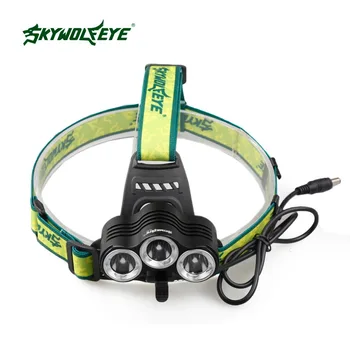 

SKYWOLFEYE T6 LED Headlamp Headlight 1000Lm Rechargeable Zoomable Outdoor Flashights 18650 Battery Fishing Cycling Bicycle Light