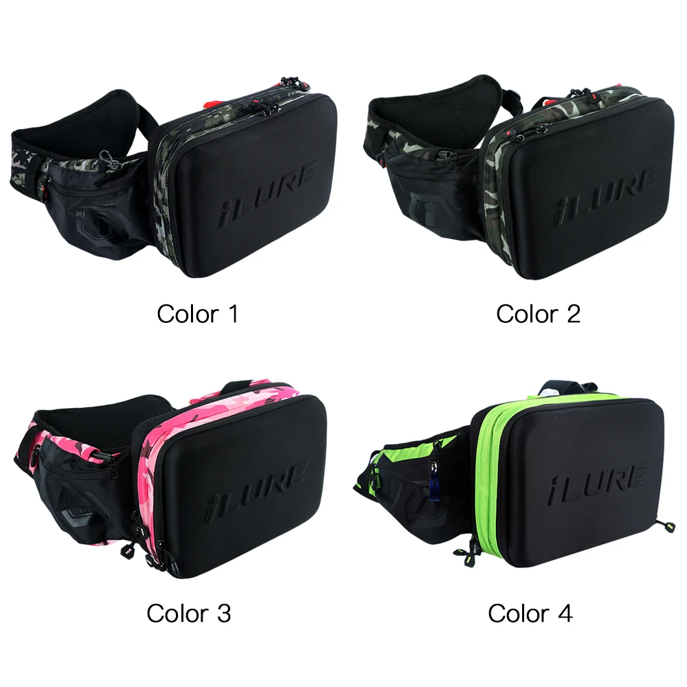 Water-resistant Fishing Tackle Storage Bag Sling Pack Outdoor Shoulder Cross Body Bag with Utility Tackle Box