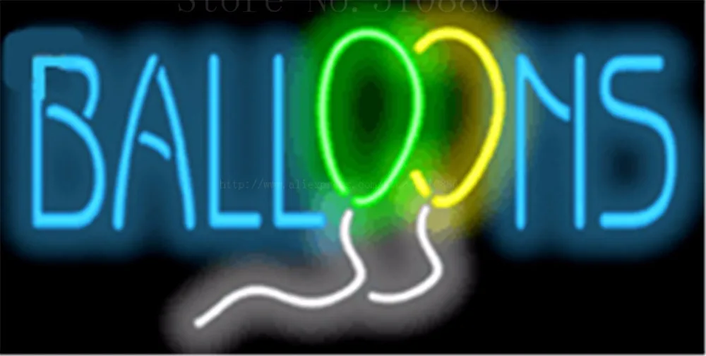17*14&quot Balloons NEON SIGN REAL GLASS BEER BAR PUB LIGHT SIGNS store display Restaurant Shop ocaasional Advertising Lights | Лампы и