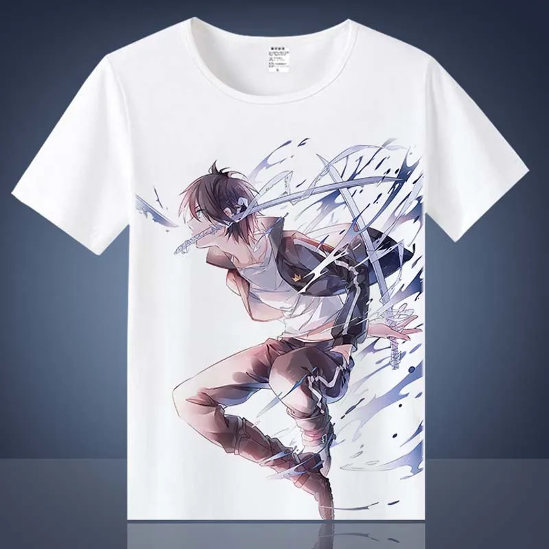 Coshome Noragami Yato T shirts Cosplay Costumes Men Women Cotton T-shirts Adult Anime Tops Short Sleeves Summer Tees (4)