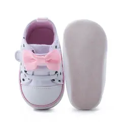 Детская обувь; Милые дышащие Нескользящие кроссовки с принтом в горошек для маленьких девочек; мягкая подошва; обувь для малышей