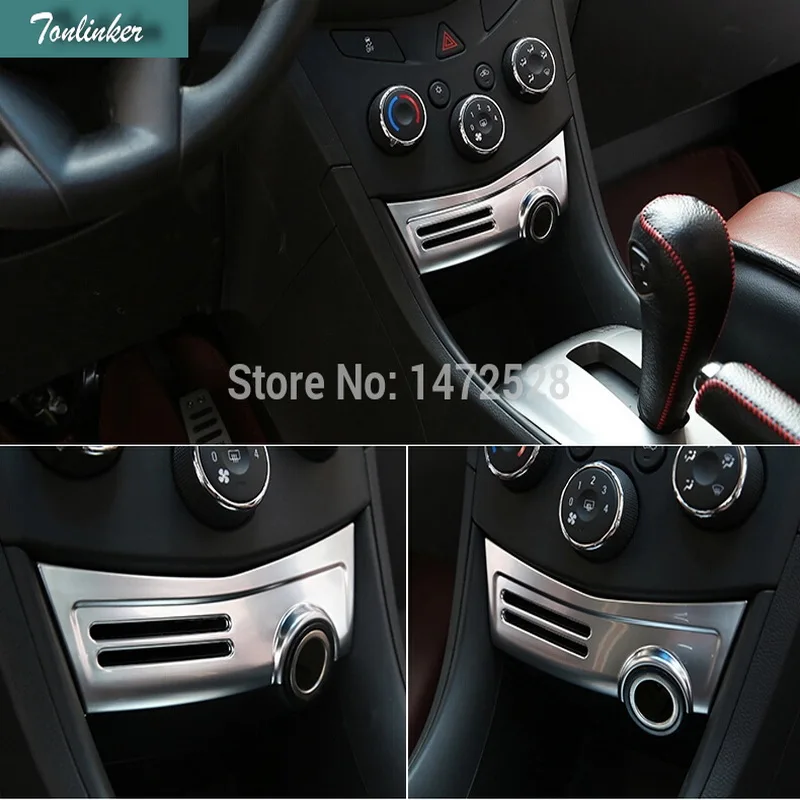

Tonlinker Interior Storage box/Water Holder Cover case stickers for Haval F7/F7X 2018-19 Car Styling 1 Pcs Metal Cover Stickers