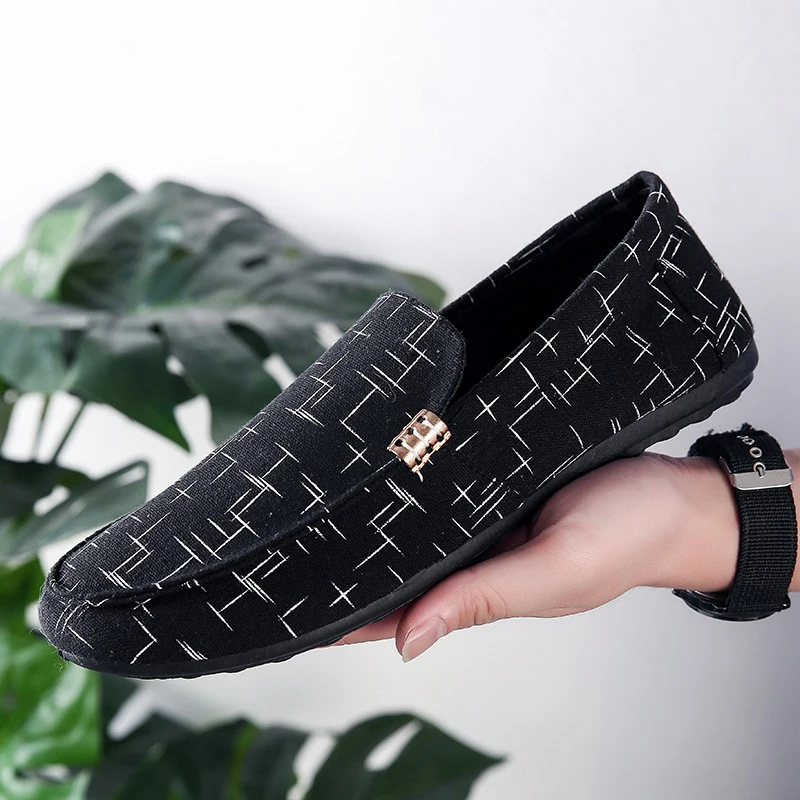 Летняя мужская обувь светильник повседневная парусиновая Молодежная дышащая