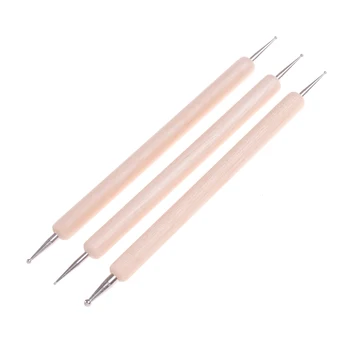 

3Pcs/set Kit Embossing Pattern Clay Sculpting Modeling Making Pottery Ceramic Tools Ball Styluses Tool for Polymer Clay Tool