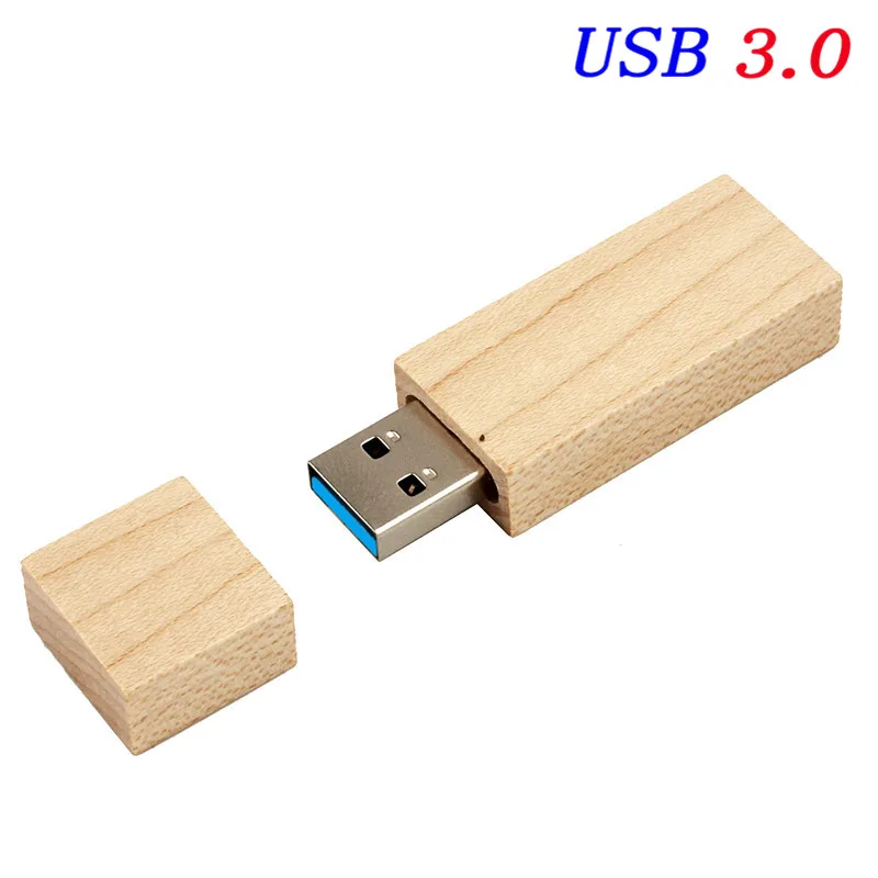 JASTER логотип клиента Деревянная Карта памяти usb 3,0 usb флеш-накопитель ручка привода 4GB~ 64GB U диск свадебный подарок высокая скорость - Цвет: Maple wood