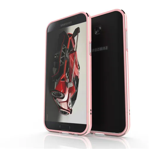 Металлический Алюминий бампер чехол для Samsung Galaxy A3 A5 A7 роскошный противоударный защитный чехол для Samsung A5 чехол для телефона - Цвет: Rose Gold